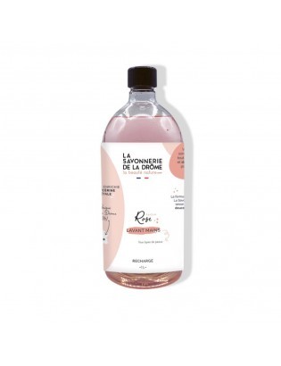 Recharge Gel lavant Mains parfum Rose 1L
