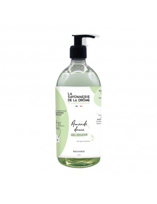 Gel douche parfum Amande Douce 1L pompe