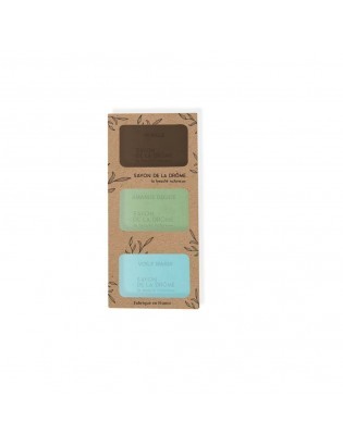 Savons Karité parfums mixtes Vanille Amande Douce Voile Marin 3 x 100gr